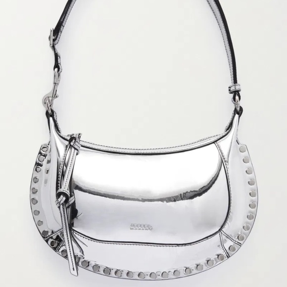 Isabel Marant Silver Oskan Moon Bag - Picture 1 of 8